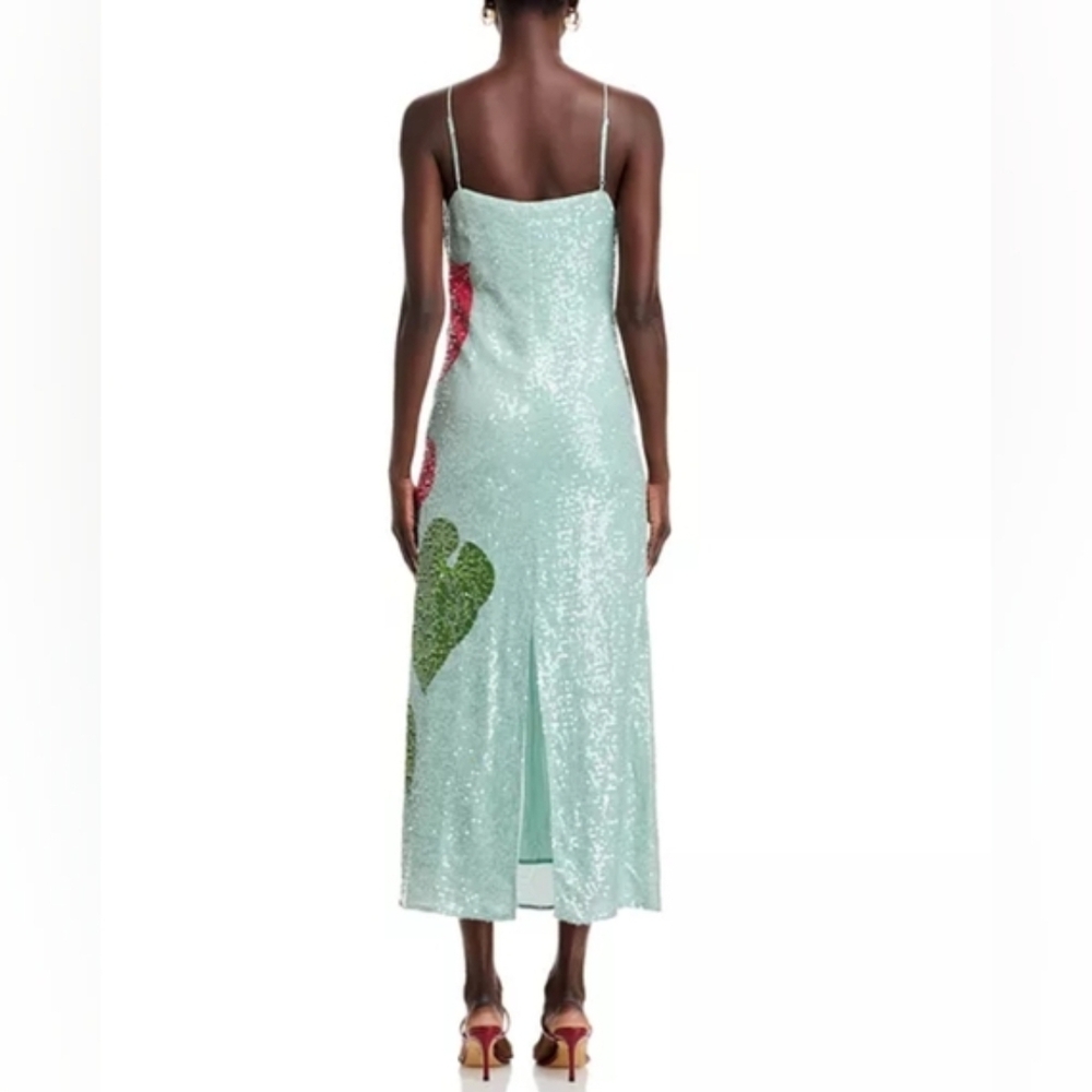 FARM Rio Mint Sequin Maxi Dress with Pink Floral - Picture 7 of 10